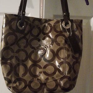 Coach liquid gloss tote